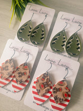 Load image into Gallery viewer, Christmas Leather Dangles
