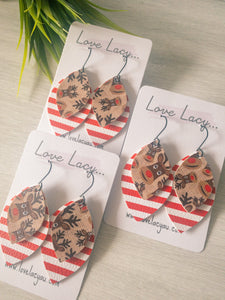 Christmas Leather Dangles