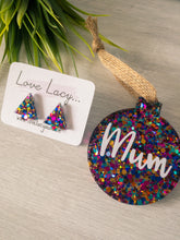 Load image into Gallery viewer, Christmas Bauble and Tree Stud Duo
