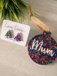 Christmas Bauble and Tree Stud Duo