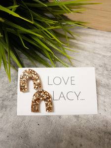 Glitter Arch Studs