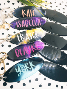 Galaxy Ink Key Rings / Bag Tag - Personalised