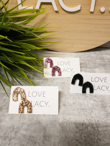 Glitter Arch Studs