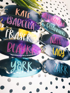 Galaxy Ink Key Rings / Bag Tag - Personalised