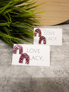 Glitter Arch Studs