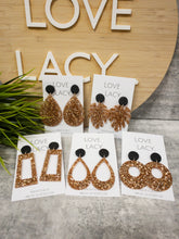 Load image into Gallery viewer, Rose Gold Glitter Resi Dangles
