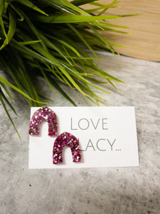 Glitter Arch Studs